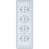 RA16-411M-BI | BLANCA О/У РОЗЕТКА 4-мест. с зазем. со шт.МОНТ.ПЛ.16А 250В, БЕЛЫЙ,розн.уп.Россия Systeme Electric