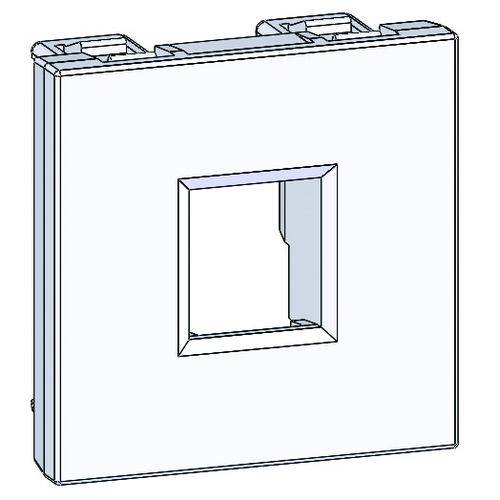 RIN-144-B | Лиц.плата W45 2мод 1xKeystone RAL9003 Systeme Electric
