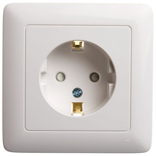 RS16-136-B | ХИТ С/У РОЗЕТКА с заземлением со шторками 16А, 250В, БЕЛЫЙ. Россия Systeme Electric
