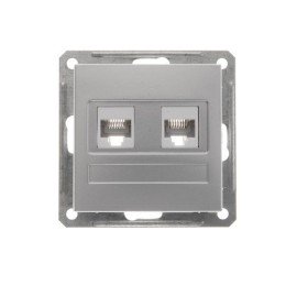 RSI-251KK5E-5-86 | W59 РОЗЕТКА двойная компьютерная RJ45 кат.5Е, механизм, МАТОВЫЙ ХРОМ Systeme Electric
