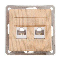 RSI-251KK5E-7-86 | W59 РОЗЕТКА двойная компьютерная RJ45 кат.5Е, механизм, СОСНА Systeme Electric

