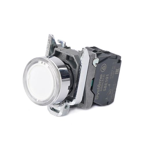 SB4BW31B1 | Кнопка SB4 с подсветкой в сборе модульная 22мм белая металл 24ВDC 1НО Systeme Electric

