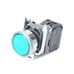 SB4BW33M1 | Кнопка SB4 с подсвет в сборе модуль 22мм зеленая металл 230-240ВAC 1НО Systeme Electric
