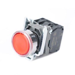 SB4BW34B5 | Кнопка SB4 с подсветкой в сборе модульная 22мм красная металл 24ВDC 1НО+1НЗ Systeme Electric

