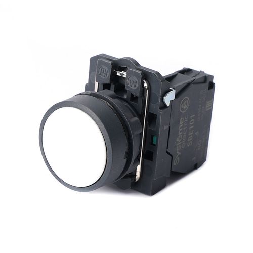 SB5AA11 | Кнопка SB5 в сборе модульная 22мм белая с возвратом пластик 1НО Systeme Electric
