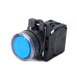 SB5AW36M1 | Кнопка SB5 с подсвет в сборе модуль 22мм синяя пластик 230-240ВAC 1НО Systeme Electric
