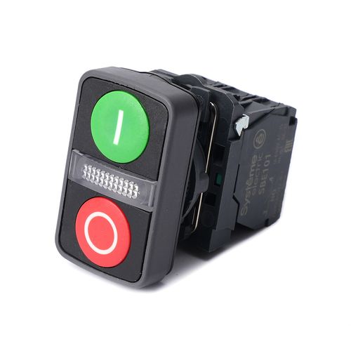 SB5AW7A3741B5 | Кн двойн SB5 в сборе модуль 22мм з "I"+сигн лампа+кр "О" пластик 24ВDС 1НО+1НЗ Systeme Electric
