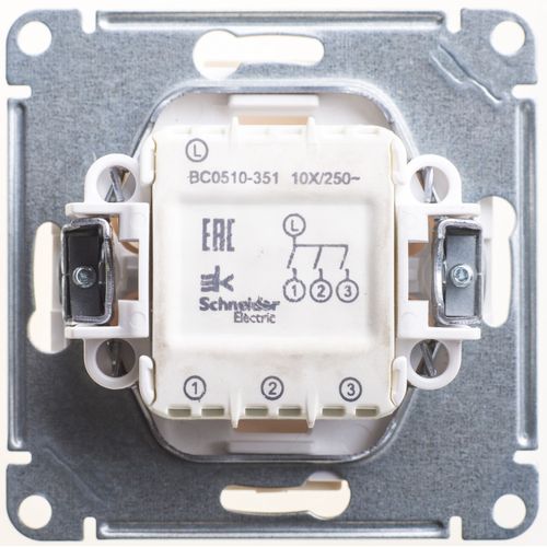 VS0510-351-2-86 | W59 3-клавишный ВЫКЛЮЧАТЕЛЬ, 10АХ, механизм, СЛОНОВАЯ КОСТЬ Systeme Electric
